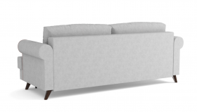 Оливер / диван - кровать 3-х местн. (еврокнижка) (велюр велутто серебряный 52 в Олёкминске - olyokminsk.katalogmebeli.com | фото 3