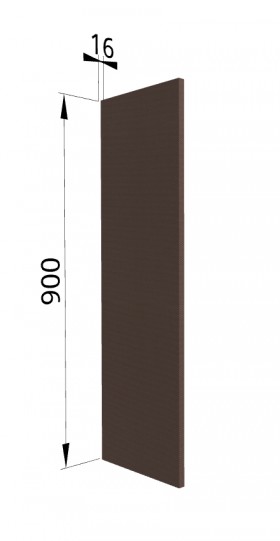 Панель торцевая ВП Квадро (для шкафа верхнего высокого) Шоколад кожа в Олёкминске - olyokminsk.katalogmebeli.com | фото