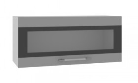 Ройс ПГСФ 800 Шкаф верхний горизонтальный со стеклом с фотопечатью (Графит софт/корпус Серый) в Олёкминске - olyokminsk.katalogmebeli.com | фото