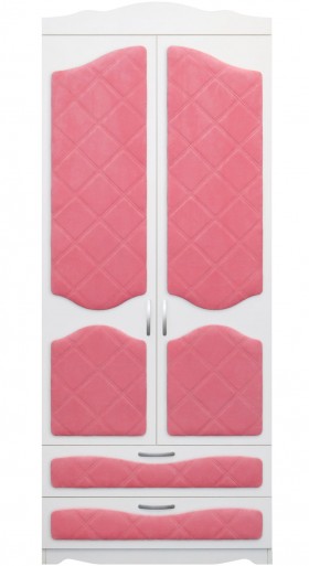 Шкаф 2-х створчатый с ящиками серии Иллюзия 89 Розовый в Олёкминске - olyokminsk.katalogmebeli.com | фото