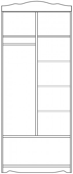Шкаф 2-х створчатый серии Иллюзия 71 Бордовый в Олёкминске - olyokminsk.katalogmebeli.com | фото 4