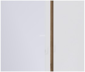 Веста СБ-2258 Шкаф 3х дверный с зеркалом Дуб Бунратти/Белый глянец в Олёкминске - olyokminsk.katalogmebeli.com | фото 2