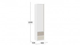 Шкаф для белья комбинированный «Сканди» Дуб Гарден/Белый/Глиняный серый в Олёкминске - olyokminsk.katalogmebeli.com | фото 3