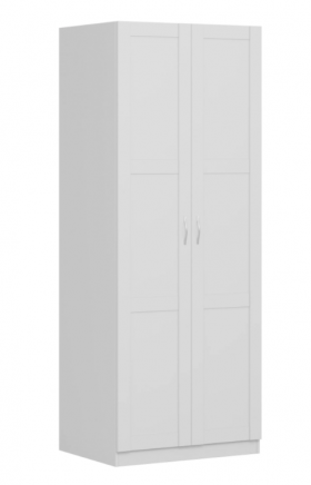 Шкаф двухдверный Пегас сборный белый в Олёкминске - olyokminsk.katalogmebeli.com | фото