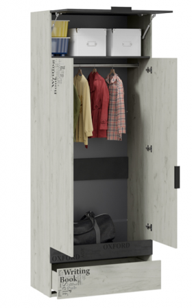 Шкаф комбинированный для одежды «Оксфорд-2» в Олёкминске - olyokminsk.katalogmebeli.com | фото 2