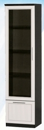 Шкаф средний с ящиком и стеклодверью ДЛЯ ГОСТИНОЙ ШСЯС-450 Венге/Дуб выбеленный в Олёкминске - olyokminsk.katalogmebeli.com | фото