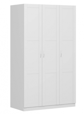 Шкаф трехдверный Пегас сборный белый в Олёкминске - olyokminsk.katalogmebeli.com | фото 1
