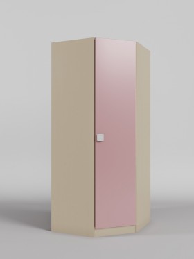 Шкаф угловой (угловая секция) Грэйси (Розовый/корпус Клен) в Олёкминске - olyokminsk.katalogmebeli.com | фото 1