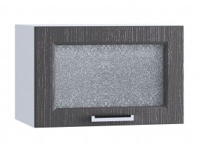Шкаф верхний горизонтальный со стеклом 500, ШВГС 500 (Клен серый/корпус белый) в Олёкминске - olyokminsk.katalogmebeli.com | фото