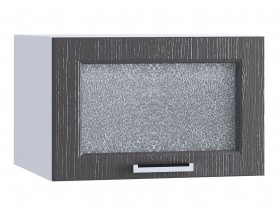 Шкаф верхний горизонтальный со стеклом 510, ШВГС 510 (Клен серый/корпус белый) в Олёкминске - olyokminsk.katalogmebeli.com | фото