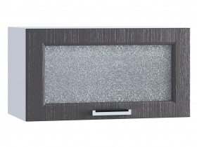 Шкаф верхний горизонтальный со стеклом 600, ШВГС 600 (Клен серый/корпус белый) в Олёкминске - olyokminsk.katalogmebeli.com | фото