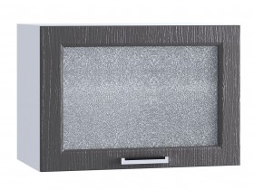 Шкаф верхний горизонтальный со стеклом 609, ШВГС 609 (Клен серый/корпус белый) в Олёкминске - olyokminsk.katalogmebeli.com | фото