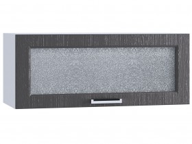 Шкаф верхний горизонтальный со стеклом 800, ШВГС 800 (Клен серый/корпус белый) в Олёкминске - olyokminsk.katalogmebeli.com | фото