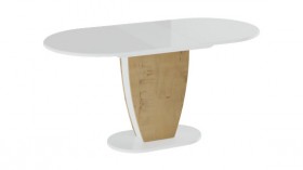 Стол обеденный «Монреаль» Тип 1 (Белый глянец/Бунратти) в Олёкминске - olyokminsk.katalogmebeli.com | фото 2