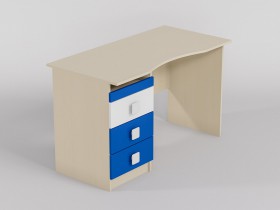Стол (столешница с выемкой) Скай люкс (Синий/Белый/корпус Клен) в Олёкминске - olyokminsk.katalogmebeli.com | фото 1