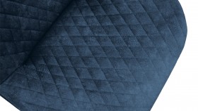 Стул «Оливер» К1С Черный муар/Микровелюр Wellmart Blue в Олёкминске - olyokminsk.katalogmebeli.com | фото 3